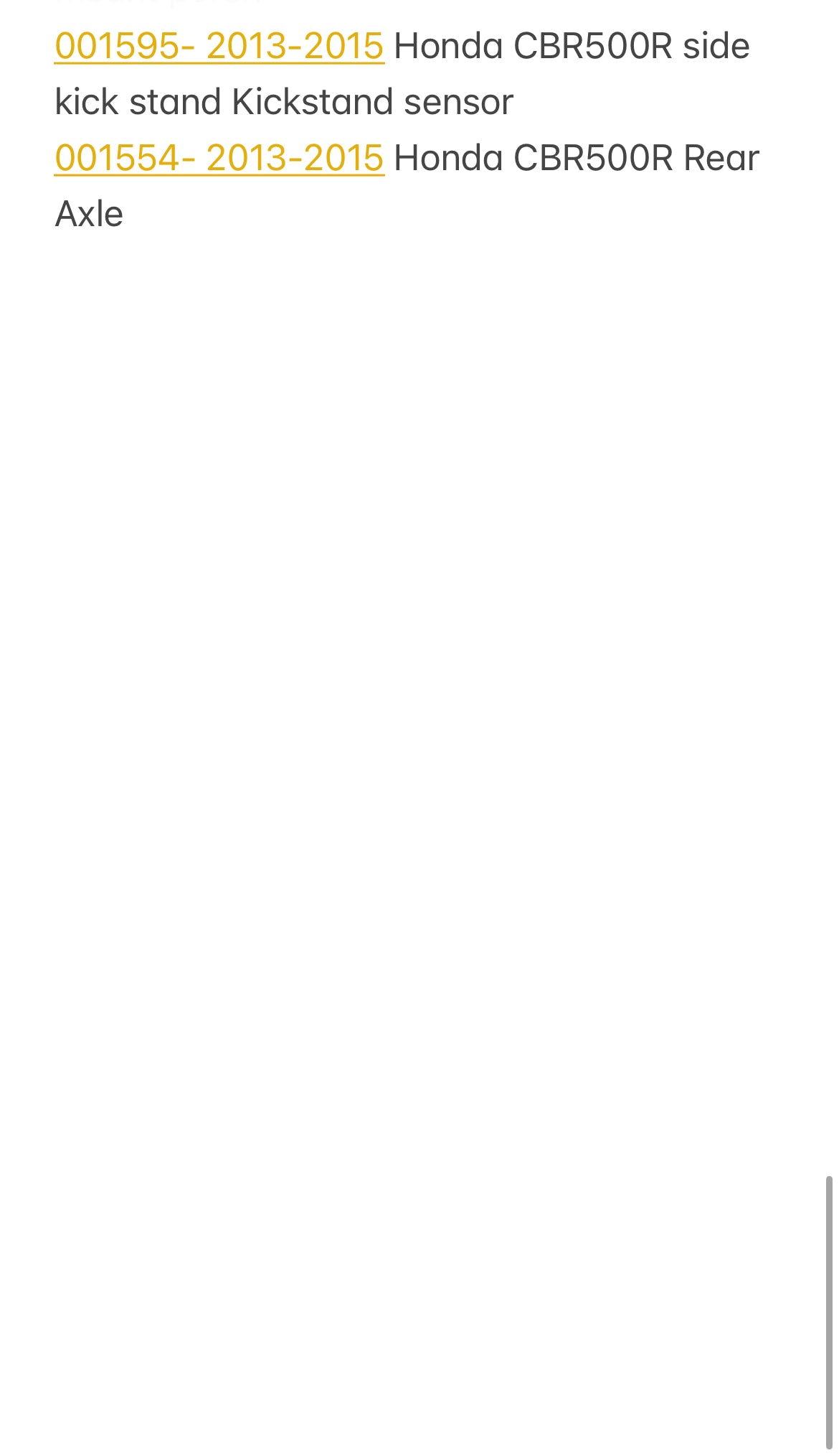 2013-2015 Honda CBR 500 R Parts Pallet ( BB )