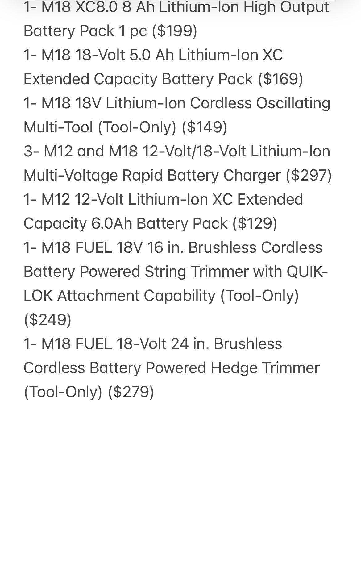 AS-IS Dewalt & Milwaukee Tool Pallet ( 001024 ) ( BB )